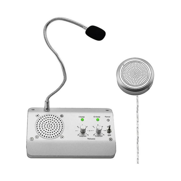 Window Speaker System, Dual Way Window Microphone Intercom Speaker, Intercom System For Business, Office, School Eu Plug