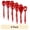 Red, variant on Calypso Basics by Reston Lloyd, 4pc Melamine Utensil Set, Red