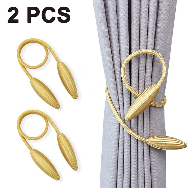2 Pcs Embrasses Magnétiques pour Rideaux, Embrasses Pratiques pour Rideaux, Embrasses Décoratives pour Rideaux, Support pour Rideaux de Fenêtre, Aucun Outil Requis