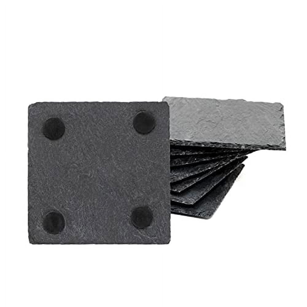 Slate Drink Coasters - Set of 8 - 4" x 4" By Trademark Innovations