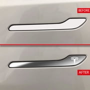 IPG لـ Tesla Model 3 / Model Y Door Handle ملصق لصائق ( مجموعة من 4 ) مع شعار Tesla ( Chrome الفضي )
