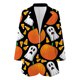 thumbnail image 4 of Puntoco moda mujer traje de negocios Color sólido costura dibujo de cuadros manga larga cárdigan abrigo top Puntoco Puntoco-4151, 4 of 5