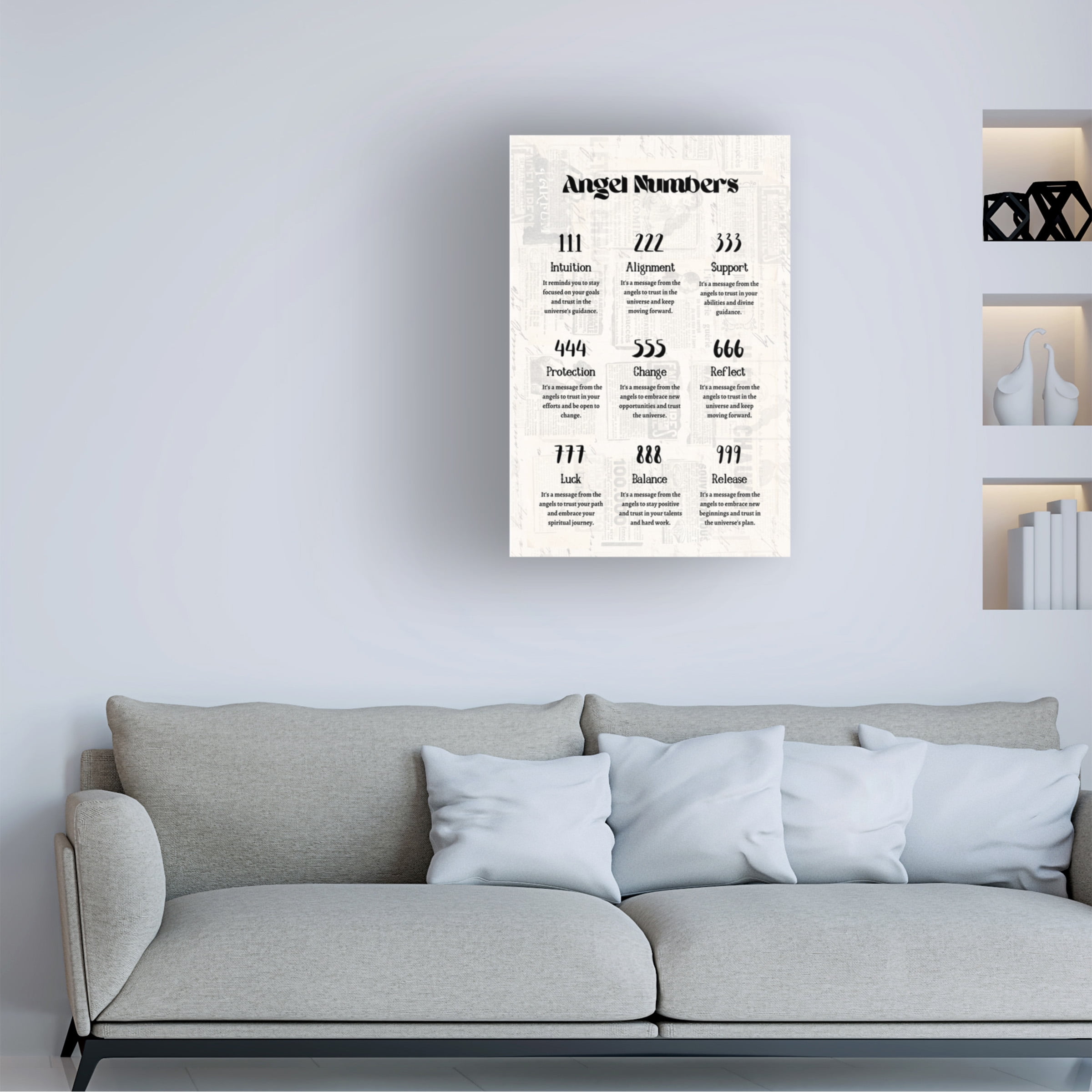 Amelie 'Angel Numbers' Canvas Art