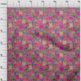 thumbnail image 3 of oneOone Cotton Cambric Fuschia Pink Fabric Abstracts Craft Projects Decor Fabric Printed By The Yard 56 Inch Wide, 3 of 5