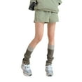 thumbnail image 1 of Kmbangi Women's Rib Knit Leg Warmers Cute Knee High Socks Boot Cuffs Two Tone Stockings with Button Decor, 1 of 1