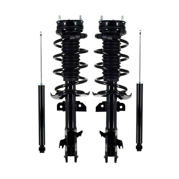 Set of 4 Front Quick Complete Strut-Coil Spring-Rear Shock For 2011-2014 Mazda 2 Monotube Performance Upgrade