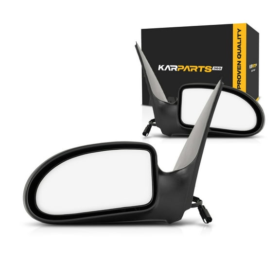 For Ford Focus 2000-2007 Door Mirror Driver and Passenger Side | Pair Power | Non-Heated | Textured | Replacement For 6S4Z 17683 BA, 6S4Z 17682 BA | FO1320180, FO1321180