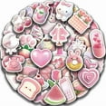 thumbnail image 2 of 50Pcs Kawaii Pink Love Pvc Sticker Aesthetic Korean Stationery Decoration Scrapb, 2 of 6