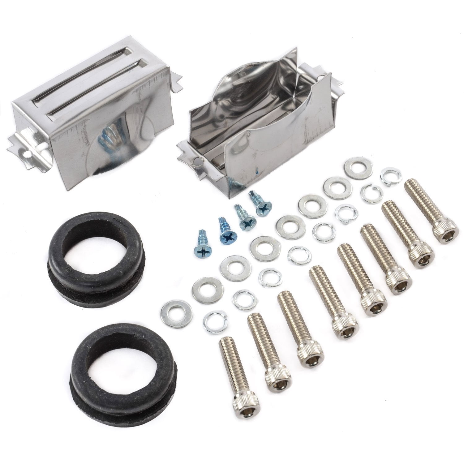 JEGS Black Finned Valve Covers for 1958-1986 Small Block Chevy