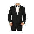 thumbnail image 2 of GN GIORGIO NAPOLI Men's Tuxedo Suit 2 Button Peak Lapel Jacket Adjustable Pants Black, 2 of 4