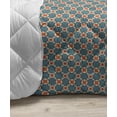thumbnail image 3 of Floral Down Alternative Comforter, Various Pattern Design Ornamental Colorful Leaves Illustration, Microfiber Quilt for All Season, 5 Sizes, Dark Seafoam and Multicolor, by Ambesonne, 3 of 3