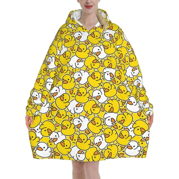 Duck Rubber Blanket Hoodies For Women And Men Adult Oversize Wearable Blanket Hoodies For Soft And Warm