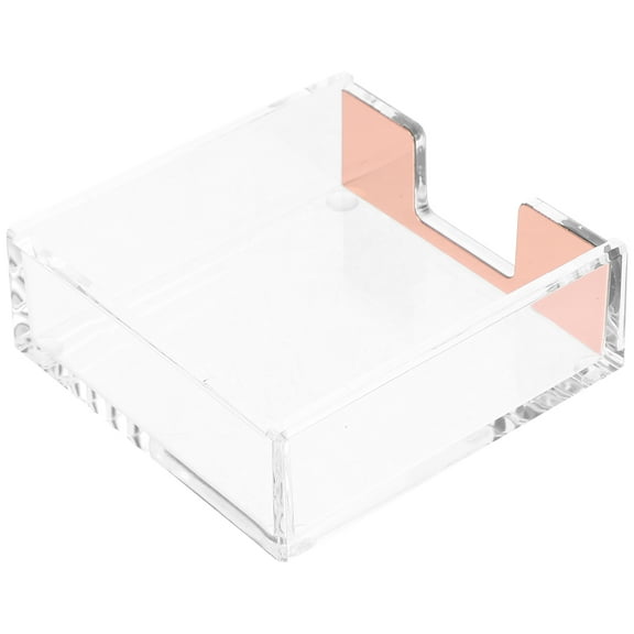 ibasenice Transparent Acrylic Memo Note Holder for Office Desktop Organizer and Storage
