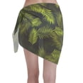 thumbnail image 2 of Disketp Tropical Palm Leaves Fern Leaf Women Swimsuit Cover Up Short Chiffon Summer Beach Sarong Bikini Wrap Skirt Bathing Suit, 2 of 7