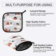 thumbnail image 3 of Yayeee Oven Mitts and Pot Holder Set of 2 Heat Resistant Kitchen Gloves Baking Hot Pad, Cartoon Red Houses, 3 of 5