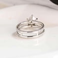thumbnail image 3 of vylahjewellery 925 Sterling Silver Hidden Halo Heart Cut Moissanite Engagement Ring Double Band Wedding Ring Enhancer Promise Ring Romantic Engagement Ring, 3 of 7