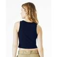 thumbnail image 3 of Bella & Canvas B04006065 Women Micro Rib Racer Tank Top, Solid Navy Blend - Large, 3 of 5