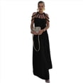 thumbnail image 2 of Vestido de Fiesta con Cuello Halter y Nudo de Cuerda para Mujer (Verano 2024) Negro Talla Única, 2 of 9