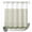 Light Green, variant on No Hook Shower Curtain, Green Floral Shower Curtains for Bathroom with See Through Top Window, Spring Flowers Waterproof & Washable Bath Curtain Stand Up Stall 36"x72"