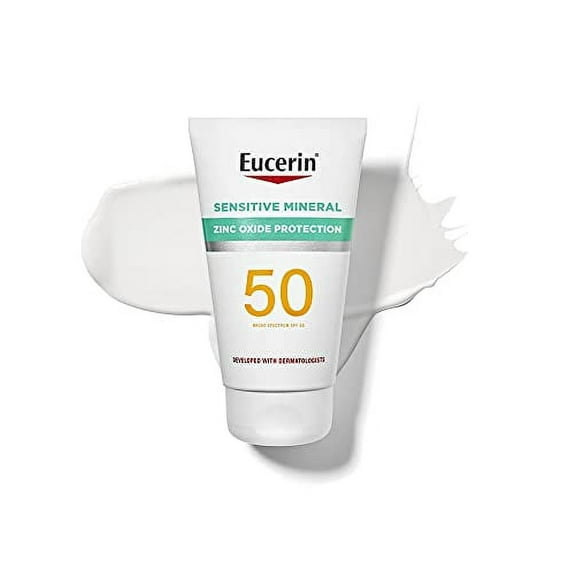 Eucerin Sun Sensitive Mineral Sunscreen Lotion SPF 50 With Zinc Oxide Protection, 4 Fl Oz Tube