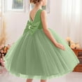 thumbnail image 3 of NAISIBABY Girls Princess Dress, Sleeveless Back Zipper Bowknot Tutu Mesh Birthday Wedding Party Pageant Dress Mint Green 4T, 3 of 4