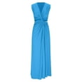 thumbnail image 4 of Vestido Largo de Verano Elegante Sexy Hombro Color Sólido Falda Maxi, Moda Vestido sin Mangas para la Primavera Y el Verano Casual Y Vestido de Noche, 4 of 9