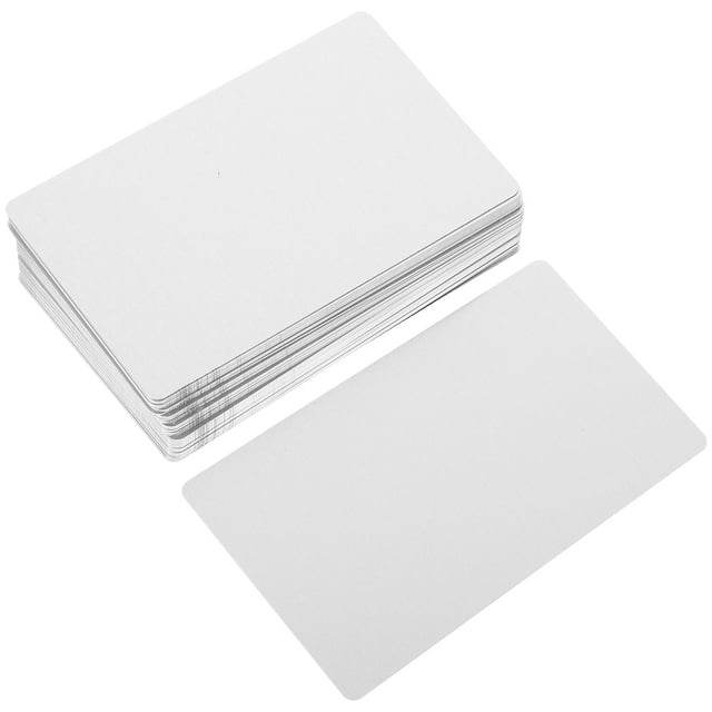 Miangastore 100Pcs Blank Metal Cards Sublimation Metal Business Cards Thick Business Cards Name Cards