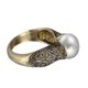 thumbnail image 1 of KAIYANG pieza de anillo de perlas huecas con incrustaciones vintage de perlas de imitación para mujer, tamaño 5, 1 of 5
