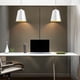 thumbnail image 4 of Lampara de techo colgante decorativa estilo nórdico 33 cm de diámetro ilios innova Blanco con dorado, 4 of 9