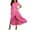 Hot Pink, variant on Blmnix Valentine Dresses for Women 2026 High-Low Flowy Waisted Dresses Short Sleeve V-Neck Blue Drop Waist Dress Women,XXXL