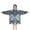 Blue Geometric Pattern, variant on Brown Geometric Striped Pattern Blanket Hoodies for Kids 6-13YR Oversize Wearable Blanket Hoodies for Boys Girls Teens