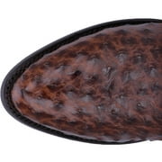 Dan Post Mens Pershing Brass Full-Quill Ostrich Western Boot Round Toe Brown 10.5 D(M) US