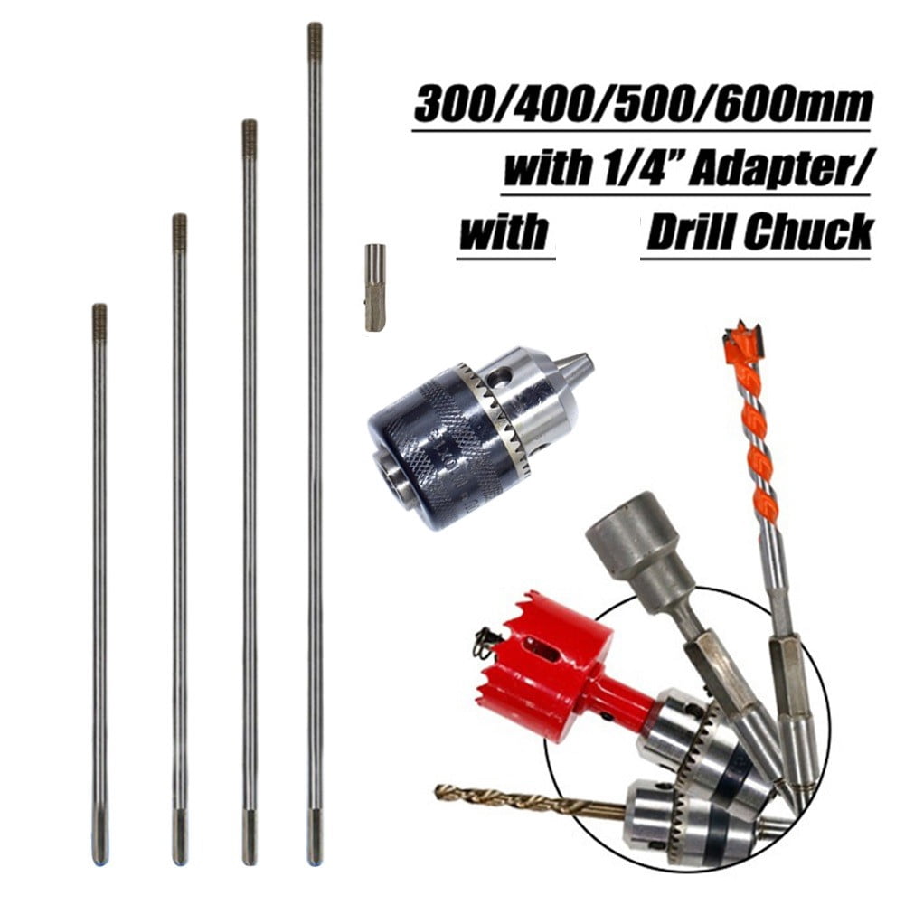 1 Set Drill Extension Connect Rod M10 Chuck Deep Hole Drilling Extension Connect Rod Hex Extention Holder Power Tool 300-600Mm