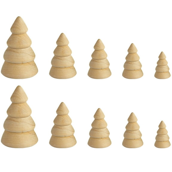 Mobutofu Unfinished Wood Crafts For Diy Design And Outdoor Decoration 10Pcs