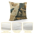 thumbnail image 4 of Fenyluxe Eiffel Tower Cushion Covers Vintage Flowers Butterfly Throw Pillow Covers,Mid-Century Romantic Style Pillow Covers for Anniversary,Valentine's Day Cushion Cases 20x20in, 4 of 5