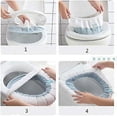 thumbnail image 3 of Funda para asiento de inodoro, 5 piezas, cojín para asiento de inodoro con lazo para colgar, almohadillas lavables suaves y cálidas para baño, 3 of 5