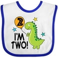 thumbnail image 3 of Inktastic 2nd Birthday Dinosaur 2 Year Old Boy Boys or Girls Baby Bib, 3 of 4
