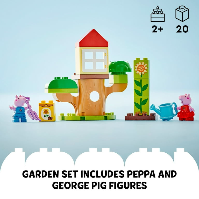 LEGO DUPLO Peppa Pig Garden and Tree House Toddler Toy Building Block Learning Set for Preschool Kids with 2 Figures Included Peppa Pig Toy Gift Idea for Toddlers Ages 2 and Up