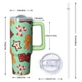 thumbnail image 2 of 30oz Christmas Bells Tumbler with Lid and Straw Leak Proof Stainless Steel Cup Holiday Coffee Water Bottle Gifts, 2 of 5