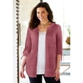 thumbnail image 2 of Catherines Women's Plus Size Georgette Buttonfront Tie Sleeve Cafe Blouse, 2 of 6