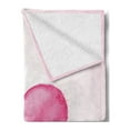 thumbnail image 2 of Eiffel Tower Soft Flannel Fleece Blanket, Eiffel Romantic Valentine Love Watercolor Theme Heart Leaf Silhouette Print, Cozy Plush for Indoor and Outdoor Use, 60" x 80", Fuchsia Brown, by Ambesonne, 2 of 5