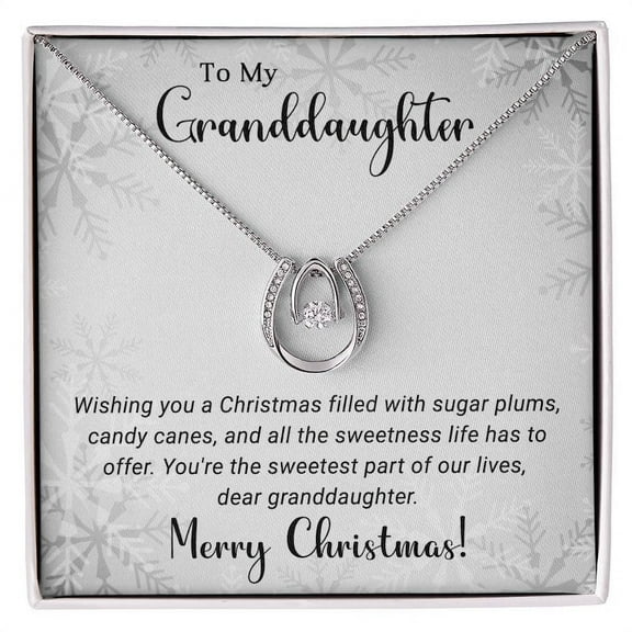 Granddaughter Gifts, Grandma And Granddaughter, Equine Gifts From GrandmaMerry xmas Granddaughter - Christmas gift - Lucky In Love Necklace