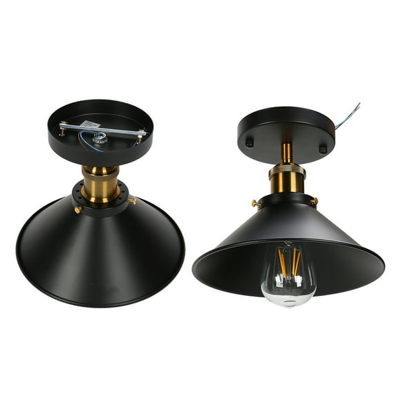 Plafonnier, Lampe de Plafond Couloir en Fer Forgé E27 pour Restaurant pour Extérieur