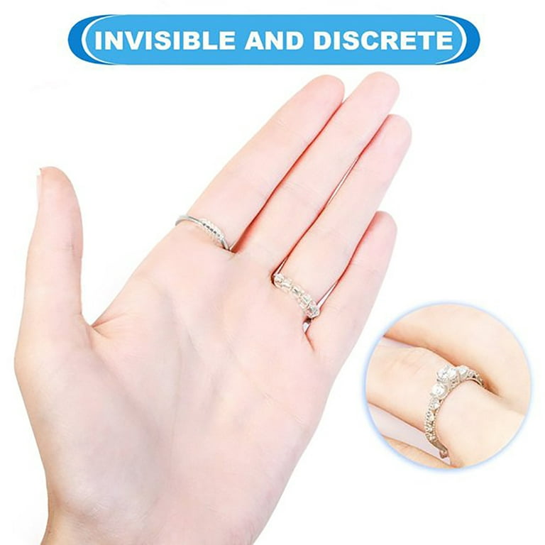 Ring Size Adjuster With Ring Size Measuring Tool For Loose Rings,Plug-In  Invisible Ring Spiral Silicone Tightener - AliExpress