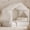 White, variant on MODERNLUXE Full Size House Bed Frame, Montessori Floor Bed with Guardrails, LED Lights,Bookshelf and Roof, Wooden Canopy Bed for Boys Girls,No Box Spring Needed,Natural