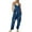 Blue jumpsuits for women, variant on Wycnly Womens Jumpsuits Fashion Pocket Loose Baggy Overalls Spaghetti Strap Long Jumpsuits Trendy Tie-Dye V-Neck Sleeveless Maxi Summer Rompers Gray l