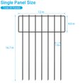 thumbnail image 3 of 16.7 in. H x 13 in. L Decorative Garden Fence, 20-Pack, Rust Resistant Metal Fence, 3 of 5