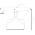 thumbnail image 3 of Bowery Hill Round Metal Dining Table in White, 3 of 4