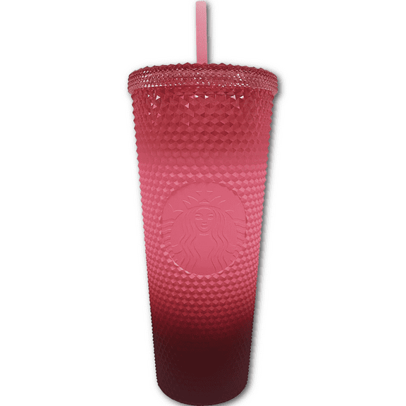 Starbucks Pink Gradient Studded Acrylic Tumbler Fall Winter Holiday 2022 (24 oz - Venti)