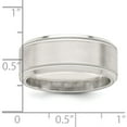 thumbnail image 5 of Sterling Silver Ss 8mm Brushed Fancy Band Size 12.5 Made In United States qwb113b-12.5, 5 of 5